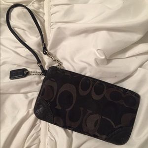 1 Black Coach signature wristlet